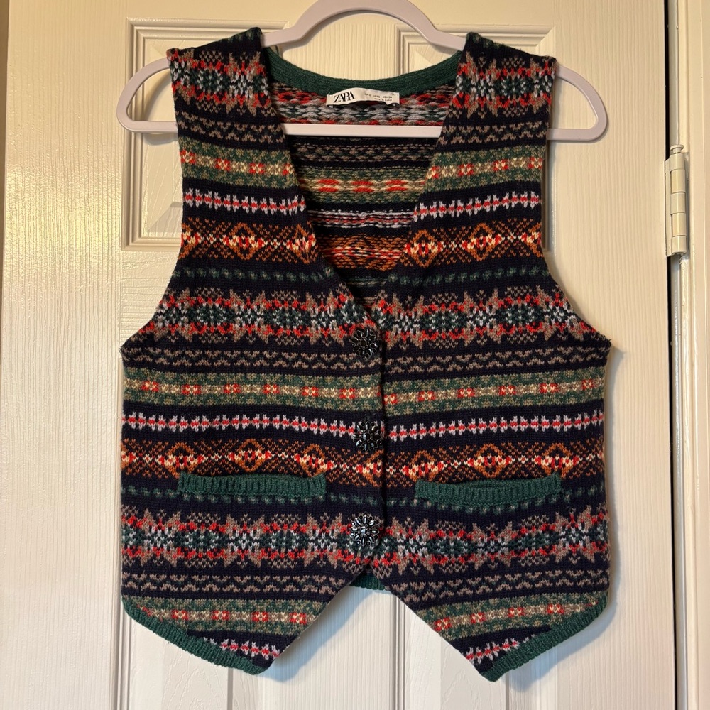 Zara Colorful Knit Vest